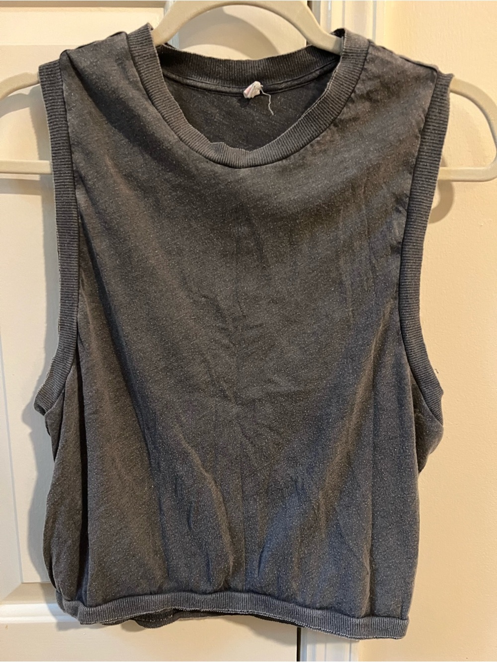 Free People washed black muscle tank